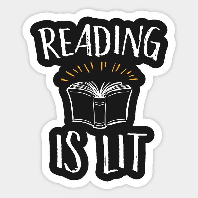 Reading Is Lit Sticker by Eugenex